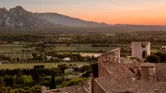 Village sunset at Eygalières, Provence, France.