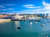 Seaside view of Cascais city, Portugal, in summer. 